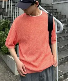 定価5500円　新品　【CIAOPANIC TYPY】リネンタッチ半袖強撚ニット