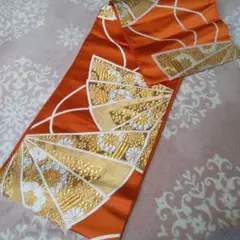 扇柄　金刺繍 袋帯