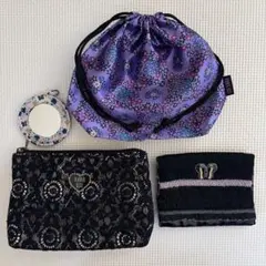 ANNA SUI アナスイ ミラー付きポーチ ティッシュケース 巾着 セット