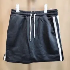 WEGO ブラック サイドストライプ ミニスカート Fサイズ