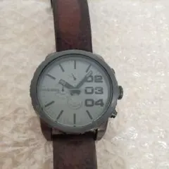 DIESEL グレー 腕時計 電池新品交換済 24時間以内発送 稼働確認済