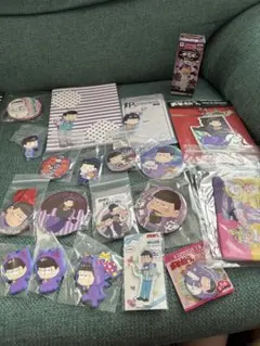 おそ松さん　一松　温泉松　押忍松　缶バッジ　ラバーストラップ　グッズ　セット