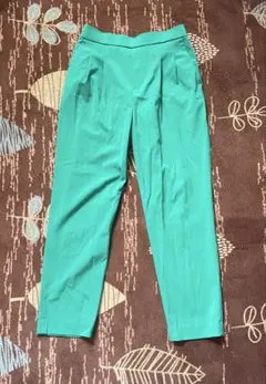 【GLOBAL WORK】パンツ　グリーン　2タック　サイズM