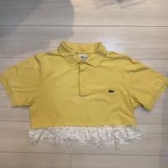 ラコステ ポロシャツ リメイク フリル イエロー MUMU 下北沢 古着