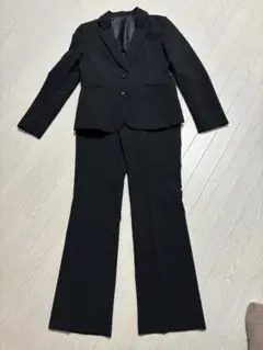 黒 スーツ フレアパンツ タイトスカート セット