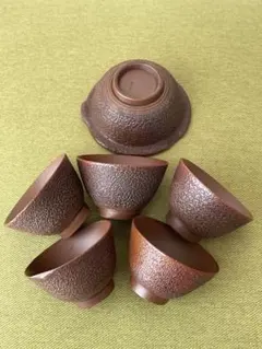 備前焼 朱泥石目肌 湯冷し 湯呑3客 古美術 骨董 - メルカリ