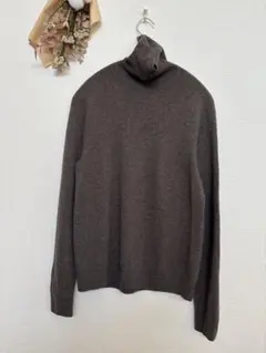 ユニクロ　カシミヤ　タートルネックプルオーバー　ニット　モカブラウン　S