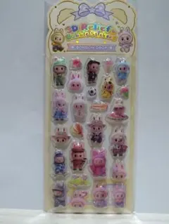 3Dリリーフバブルステッカー ボンボンドロップ 24枚入り