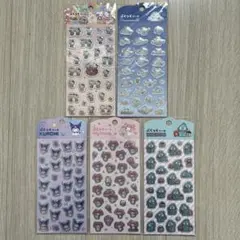 キャンドゥ　ぷくっとシール　サンリオキャラクターズ　5点セット