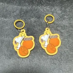 スヌーピー めじるし ラバー チャーム フルーツ オレンジ SNOOPY