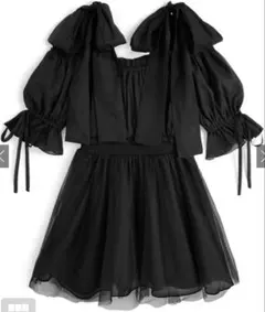 GRL リボンオフショルダーシアーミニワンピース［tw1200］