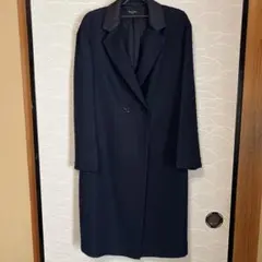 ポールスミス ダークブルー ダブルボタン ロングコート 美品 Mサイズ