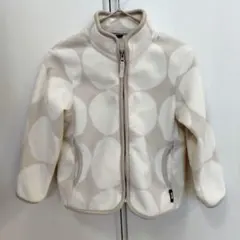 ユニクロ　マリメッココラボ フリースフルジップジャケット ホワイト　100cm