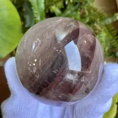 高品質 ファイヤークォーツ スフィア キラキラ 虹入り 高品質 ブラジル