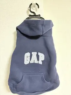 GAP フード付きネイビー犬服
