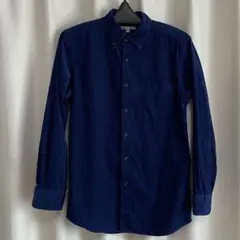 【美品】ネイビー コーデュロイ 長袖シャツ