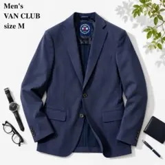 良品 バンクラブ VAN CLUB テーラードジャケット 黒 M　メンズのサムネイル