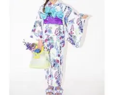 ANNA SUI mini アナスイミニ 接触冷感 ストライプリボン柄浴衣 LL