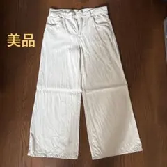 UNIQLO ホワイトデニム　ストレートワイド