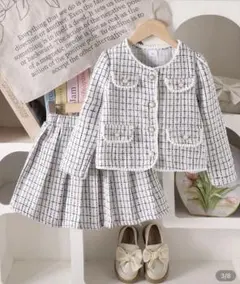 SHEIN チェック柄 フォーマルスーツ 7歳