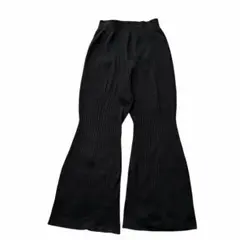UNIQLO × マメクロゴウチ 3Dリブフロントスリットパンツ M ブラック