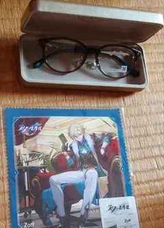 崩壊スターレイル zoff アベンチュリンモデル 眼鏡　眼鏡拭き　セット Zoff｜崩壊：スターレイル アベンチュリン モデル（ZO241004