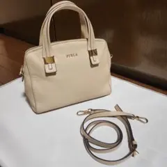 【FURLA】フルラ　ハンドバッグ　ショルダーバッグ 2way ライトベージュ
