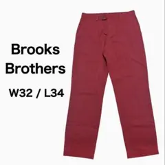 ブルックスブラザーズ チノパン W32 赤 メンズ コットンパンツ ストライプ