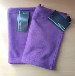 フリース ネックウォーマー パープル 紫 2個セット 防寒対策に
