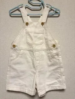 ユニクロ　オーバーオール　ホワイト　80サイズ