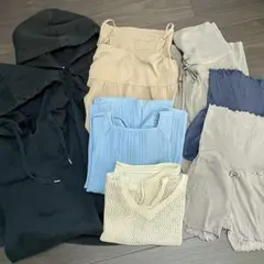 マタニティ服 6点セット まとめ売り ゆったりワンピース パーカー パンツ