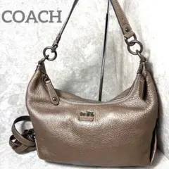【本日最安値】COACHコーチ 2wayワンショルダーバッグ　レザーハーフムーン