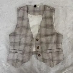 H&M チェック柄ベスト XSサイズ