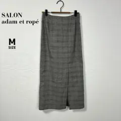 SALON adam et rope チェック ロング スカート　ウエストリボンのサムネイル
