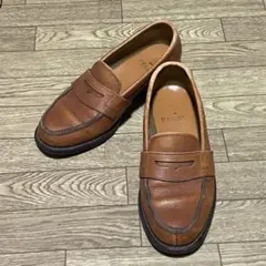 REGAL リーガル コインローファー シボ革 ブラウン 本革