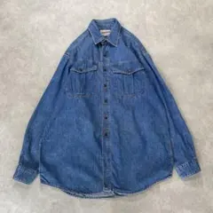 Wrangler 90s デニムシャツ 長袖　ゆったりしたLサイズ