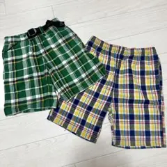 ☆美品☆ グリーンレーベル SHISKY ハーフパンツ 2枚 セット 120cm