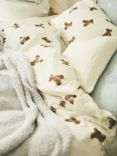 gelato pique❤︎ベアモチーフ2点SET シングル (ベージュ)新品