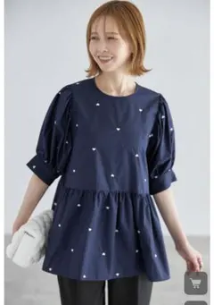 新品未使用&.NOSTALGIA @sa_youuさん着用　ハート刺繍チュニック