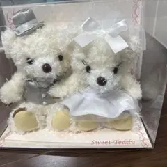 Sweet Teddy ウェディングベア ケース付　結婚式 新郎新婦 ぬいぐるみのサムネイル