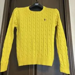 Polo Ralph Lauren ケーブルニット セーター L イエロー