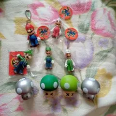 マリオ・ルイージ・ピーチ ストラップ ５個セット