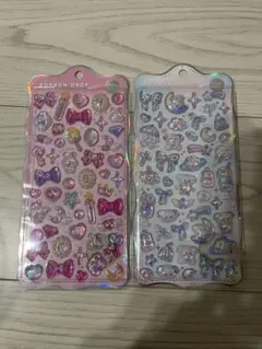 【新品未開封】ボンボンドロップシール オーロラ ほうせき わんわん 2点セット