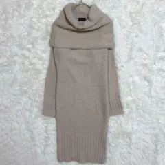 エゴイスト タートルニットワンピ モヘヤ混 ベージュ F 上品　ふんわり　秋冬