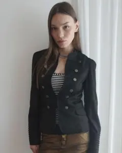 雕塑家 黃銅拿破崙夾克 黑