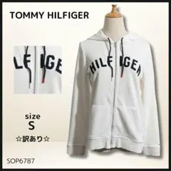 ★訳あり★ TOMMY HILFIGER トップス パーカー ジップアップ 白