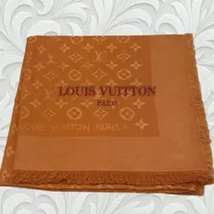 ルイヴィトン　LOUIS VUITTON モノグラム 大判ストール オレンジ