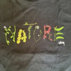 Stussy NATURE ブラック Tシャツ L