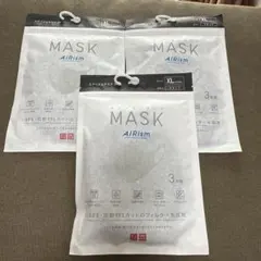 UNIQLO AIRism マスク XLサイズ 黒3パックセット未開封