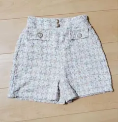 ツイードマルチカラーハーフパンツ150cm